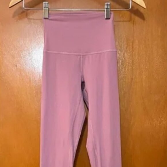 Lululemon Align Ribbed High Rise Pant 25” Velvet Dust Pink Size 0 - Picture 1 of 7